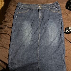 Classic Blue Denim Skirt